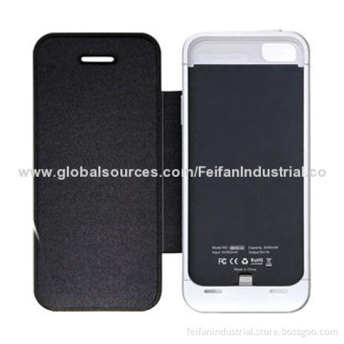 Power Charger Case for iPhone 5 with Flip Cover